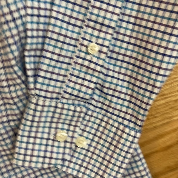 DOCKERS Classic Fit Stretch Plaid Battery Street Dress Shirt - XXL 18-18.5 Neck - Picture 4 of 6